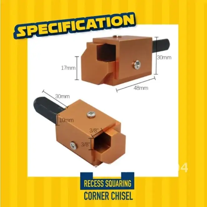 Wood Carving Corner Chisel for Squaring Recesses in Wood Square Hinge Mortising Right Angle Chisel