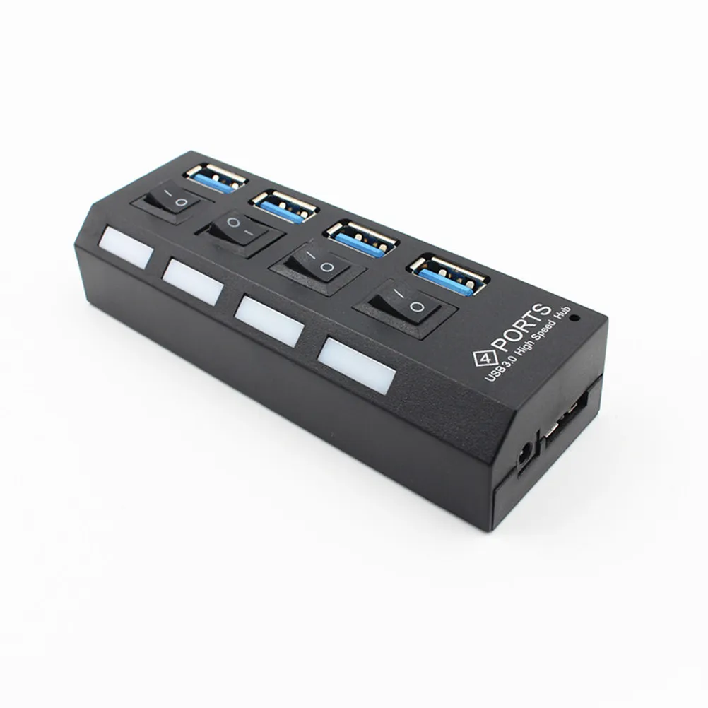 

4-портовый USB 3.0 хаб с быстрой зарядкой, совместимый с синхронизацией данных, разветвителем и независимым контролем питания, светодиодной индикацией, адаптером EU