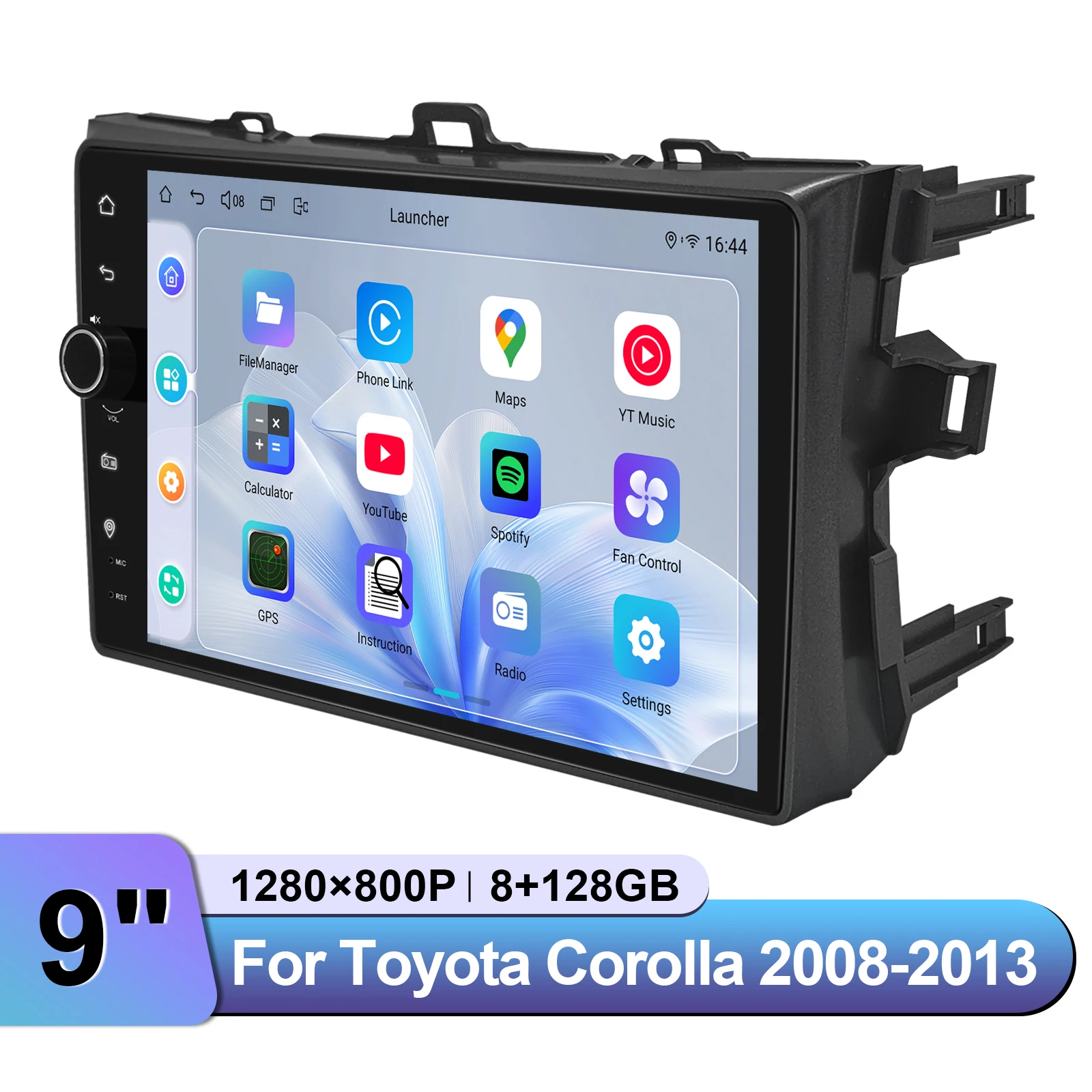 JOYING 9 بوصة HD تعمل باللمس راديو السيارة ستيريو لتويوتا كورولا 2008-2013 التوصيل والتشغيل يحافظ على عجلة القيادة OEM مع CarPlay