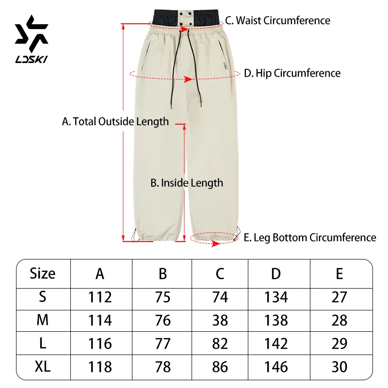 LDSKI Pantalon de ski Sat SKI pour homme et femme, jambe élastique, surdimensionné, chaud, imperméable, coupe-vent, jupe en poudre, vêtements d'hiver, 506