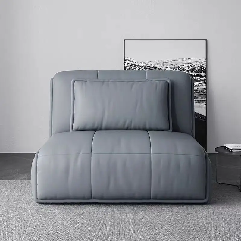 

Leather sofa multi-functional all-inclusive soft sofa simple small apartment electric retractable sofa bed folding bed