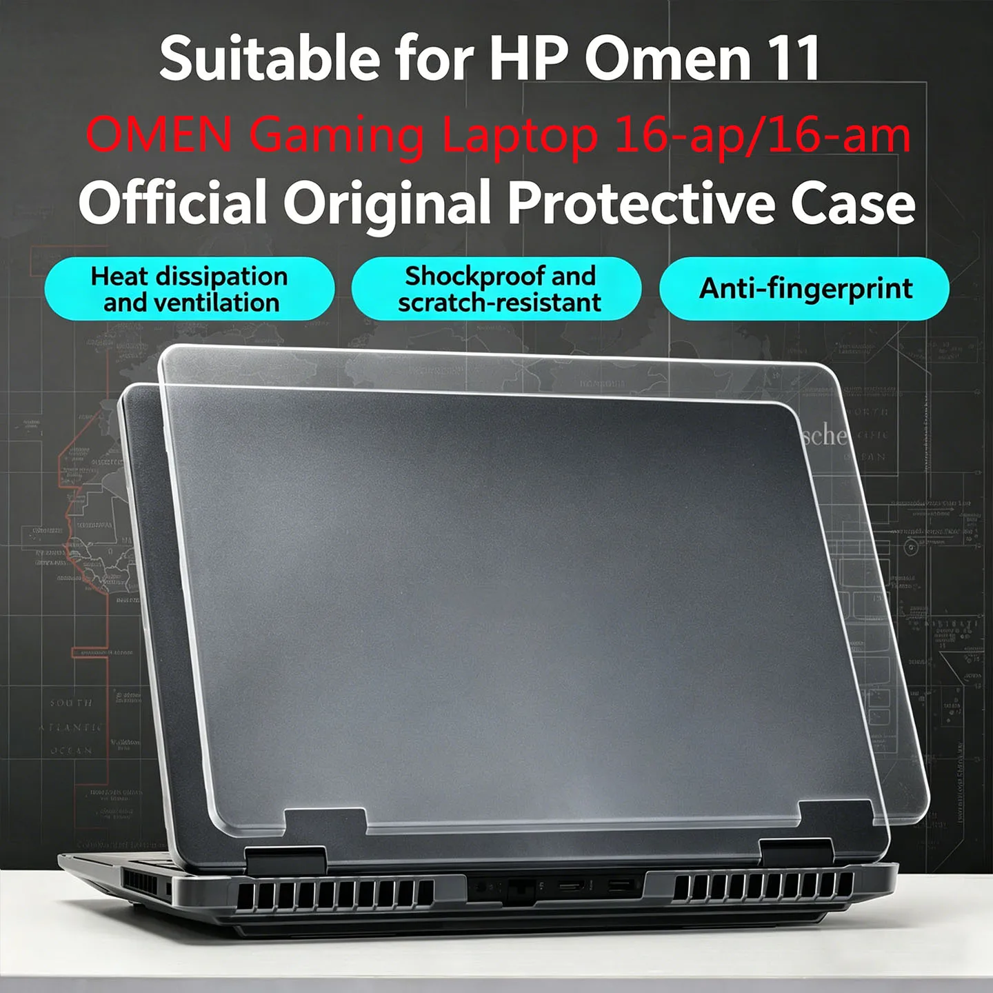 

For HP OMEN Gaming Laptop 16-ap/16-am computer protective shell case anti-drop cover anti-scratch transparent protective cover