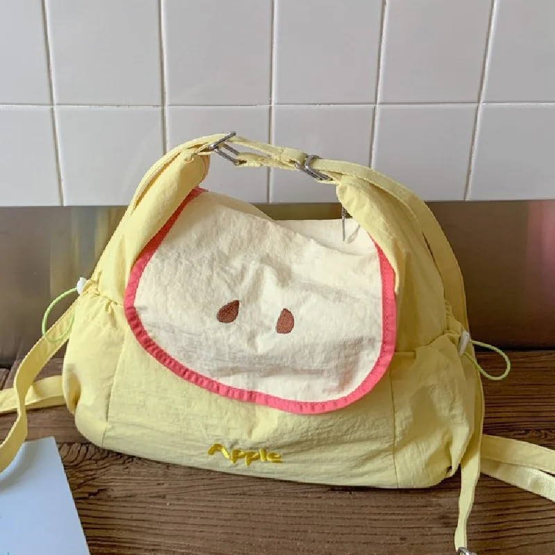 Cute Fruit-themed Women's Fashion Simple Solid Color Crossbody Bag Niche Design Women's Shoulder Bag