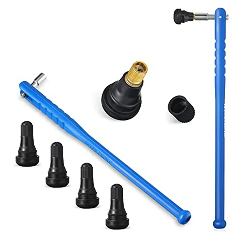 Efficient and Scratch Resistant Tire Valve Installation TR414 Tubeless Rubber Tire Valves with Plastic Stem Puller