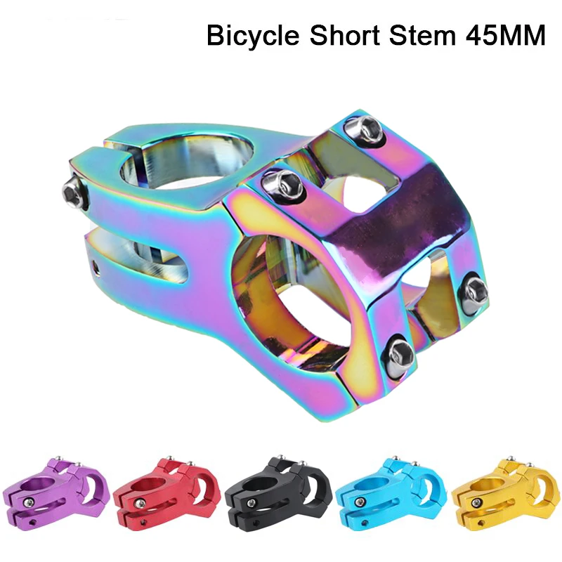 2026 الجبلية الجذعية 45 مللي متر دراجة هوائية جبلية المقود الناهض 31.8 قوة قصيرة دراجة جسر مقبض الأنابيب الحلق مسبقا الدراجات الإنحدار #6