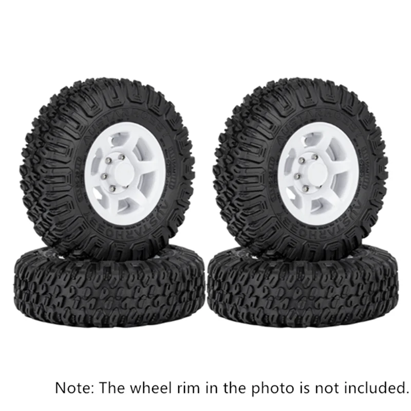 4PCS 85MM 1.55 Inch Tires Tyre for 1/10 RC Crawler Car Axial Jr D90 CC01 LC70