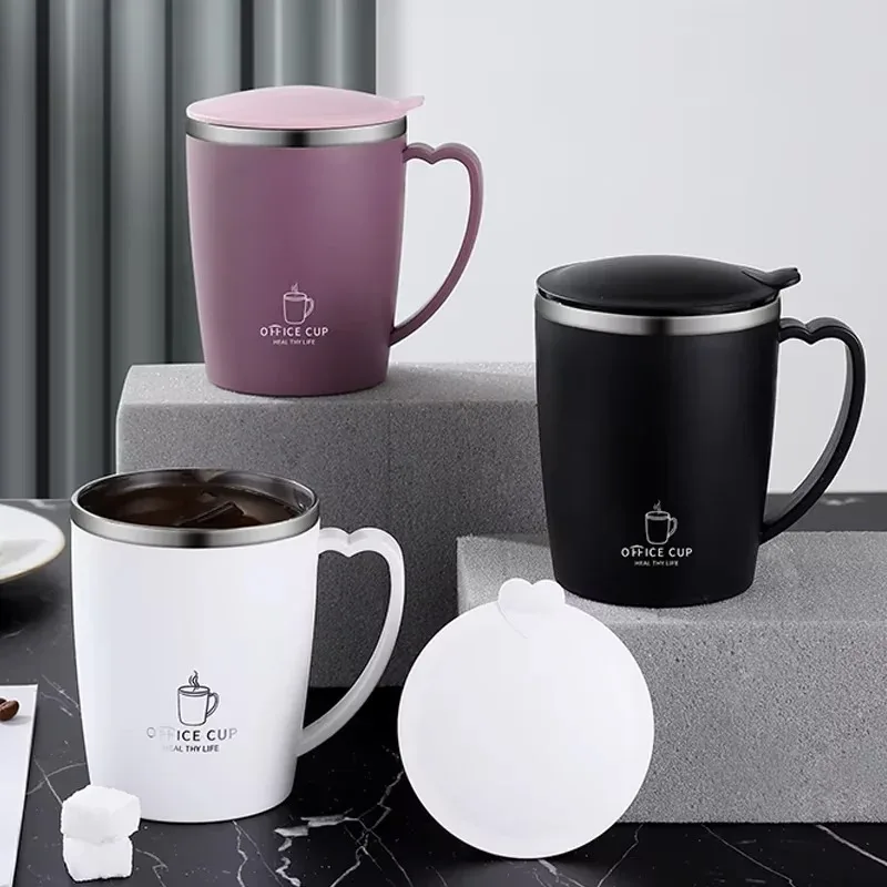 350ml Insulated 304 Stainless Steel Coffee Cup with Handle Leak Proof Vacuum Bottle Portable Water Bottle Practical and Safe