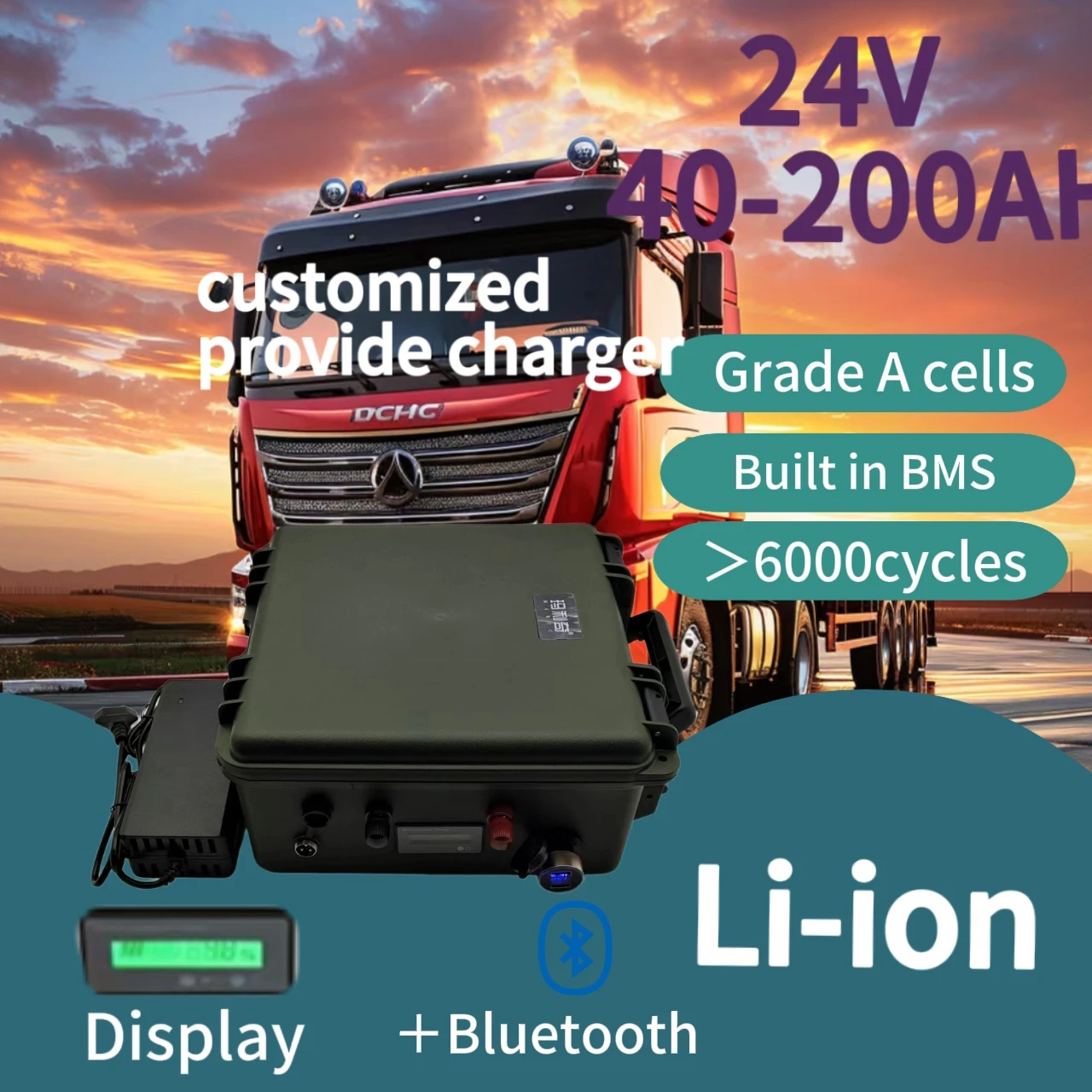 Lifepo4 24V 100Ah 4…