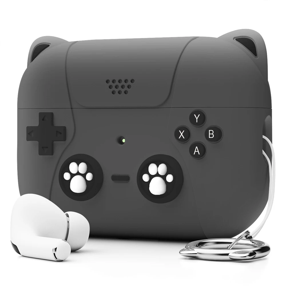3D Cute Cat Silicone Soft Earphone Case for Airpods 3 2 Pro 4 2024 Pro2 Gen Headphone Protective Cover for Air Pods 4 Generation