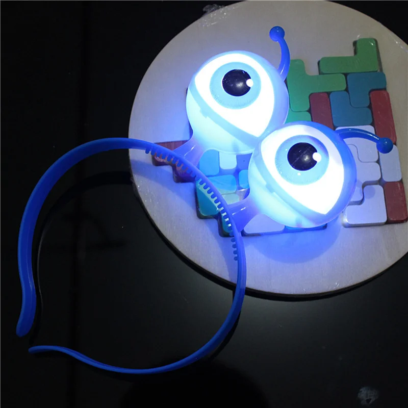 LED Alien Eyeball Hair Hoop, Glow Party Accessory
