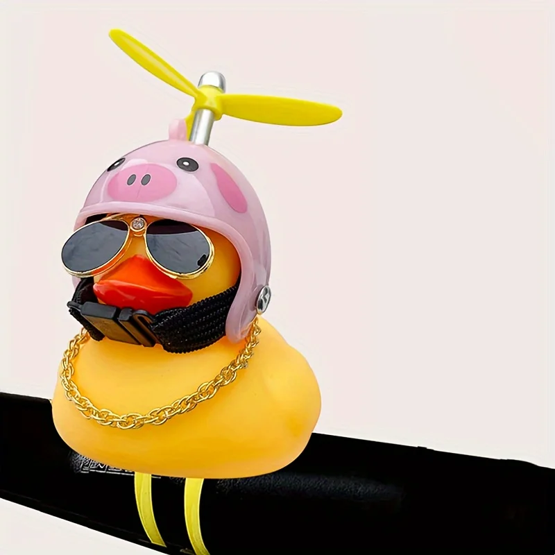 1PC small yellow duck car decorations for various helmets, cute toy decorations, rubber duck gifts, car ornaments and decoration