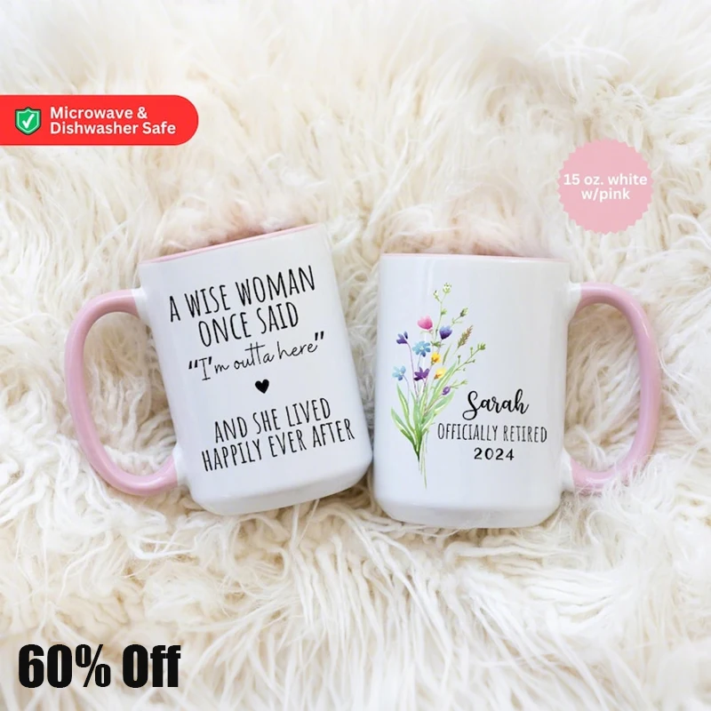 

Personalized customization for women's retirement mug retirement gift customization for women's thanksgiving gift coffee cup