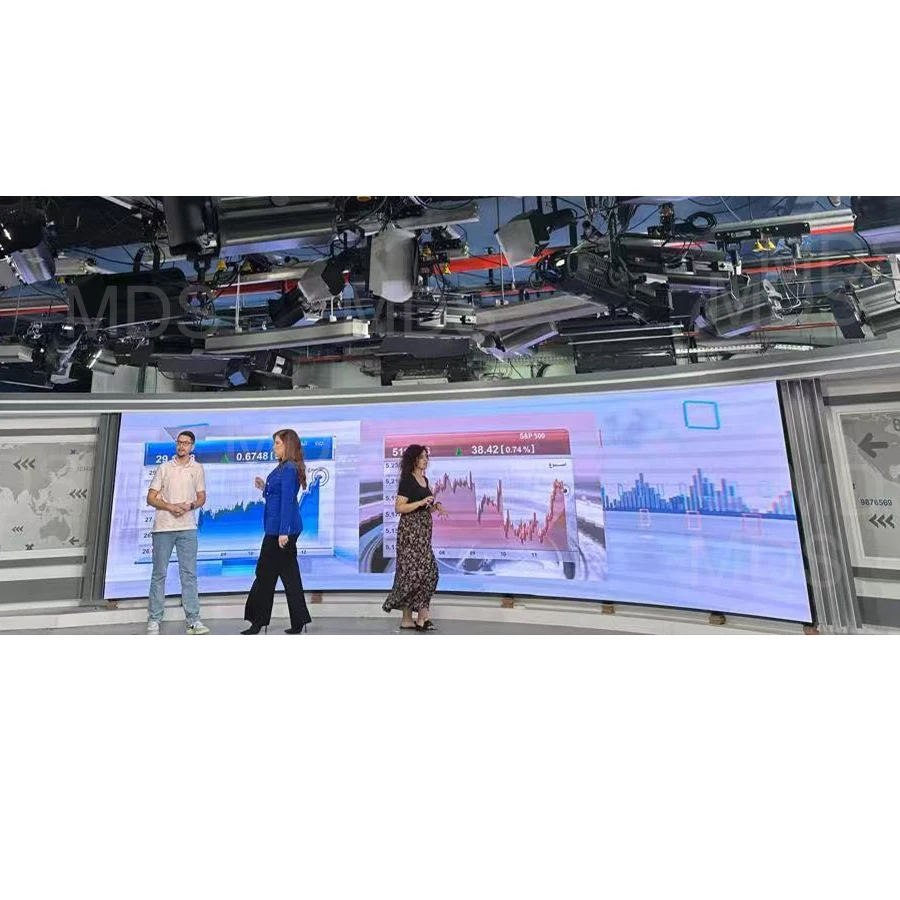 Full Color Big LED Wall Studio Curved LED Panel Indoor GOB Flexible LED Display Screen