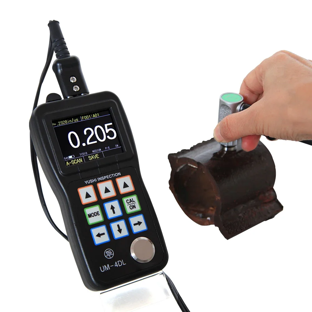 YUSHI Industrial Color Display Handheld Plate Manufactory Digital Ultrasonic Thickness Gauge for Metal