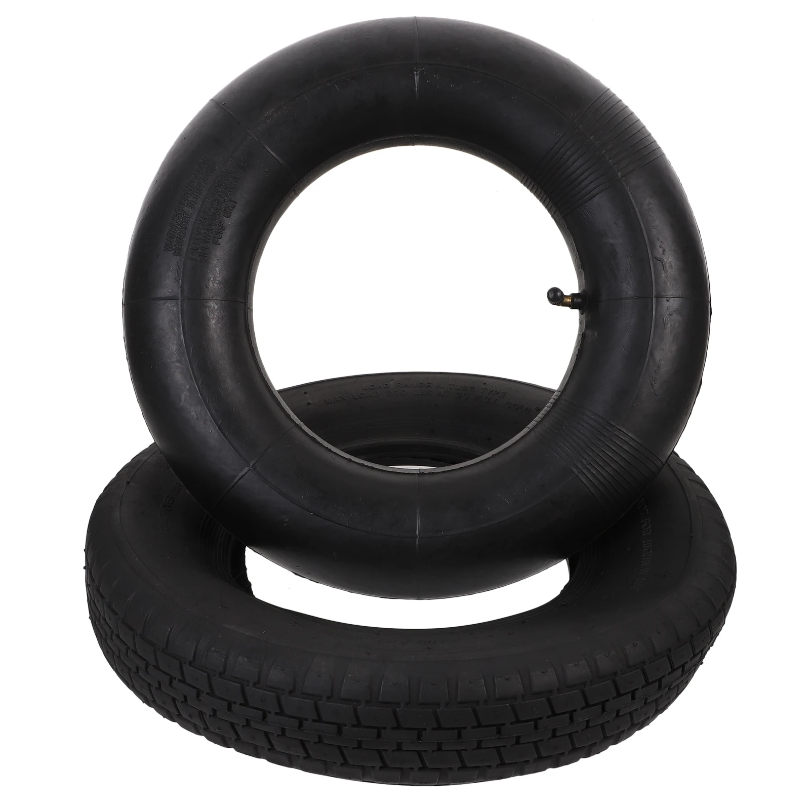 

Wheelbarrow Tires 4.80-8 Inner Tube Black Replacement for Garden Cart Hand Truck Outer Tubes Shockproof Rubber Durable