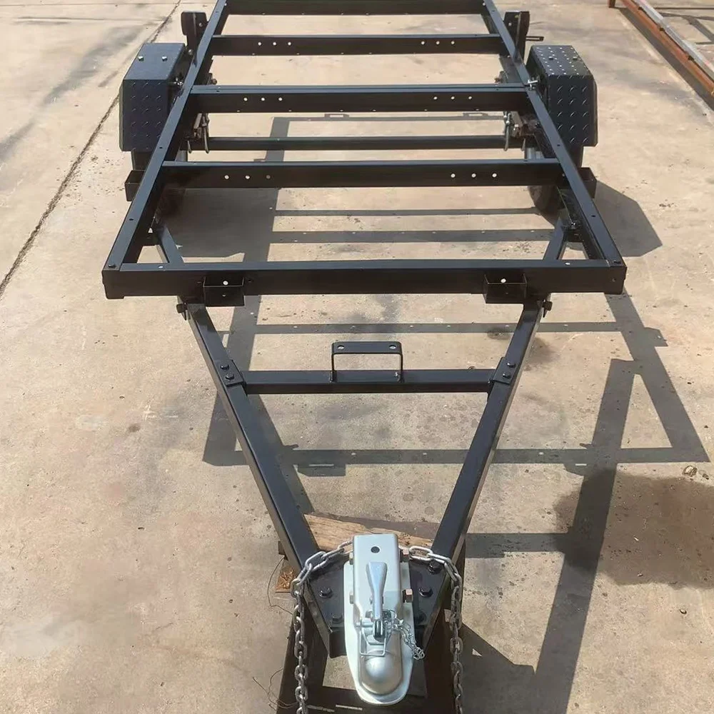 Car Trailer Steel 550KG Car Hauler Trailer Shipped in 7 Days Stock Folding Small view 3