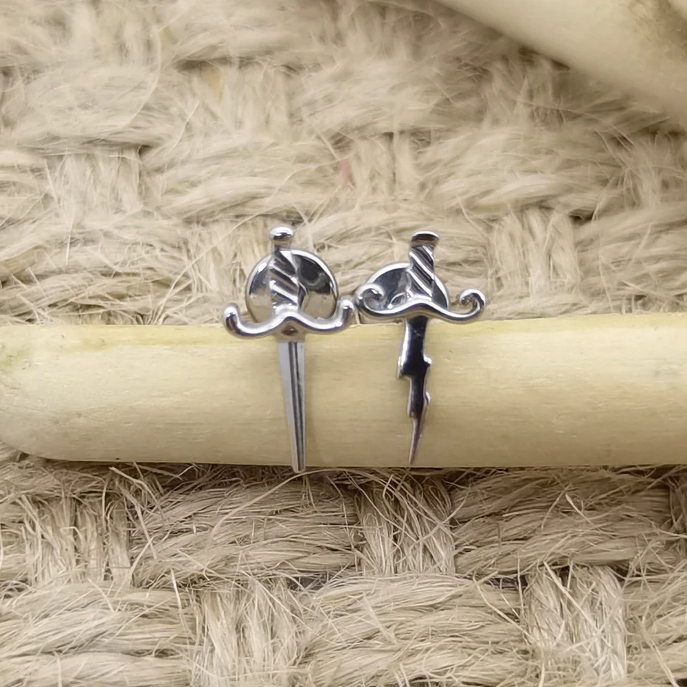 QM ASTM F136 Titanium Internally Threade Sword Internally Threaded Labret Helix Cartilage Tragus Body Piercing Jewelry ASTM F136