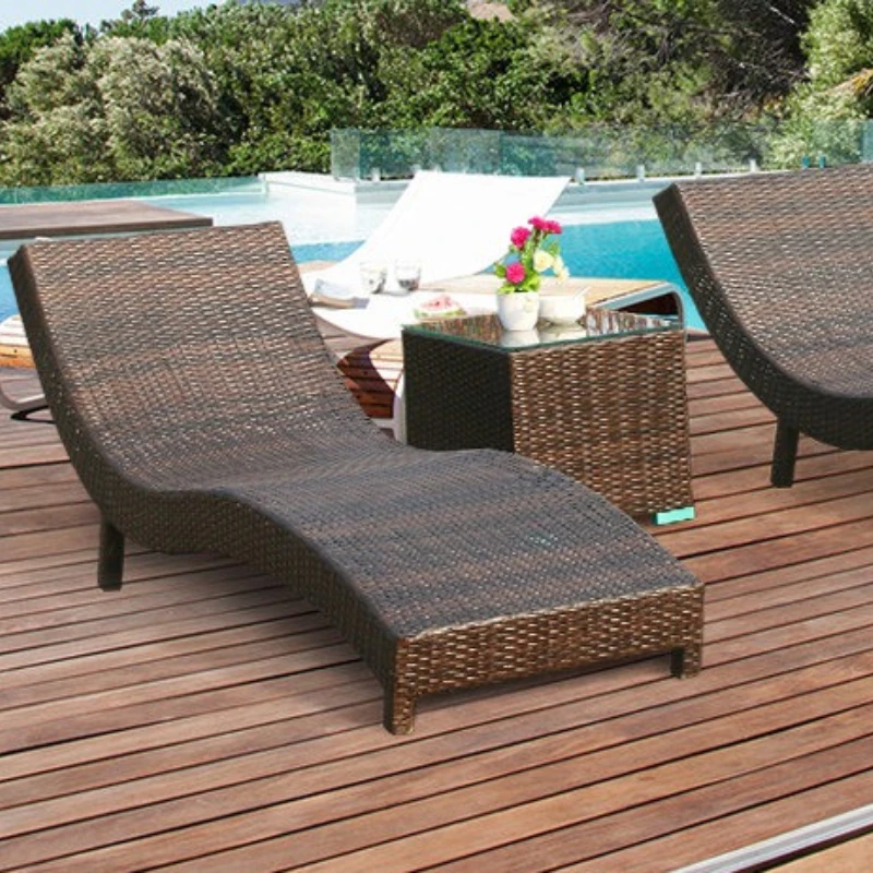 comfortable Outdoor Sun lounger swimming pool beach leisure Relaxing recliner chair Lightweight Backrest cadeira praia furniture