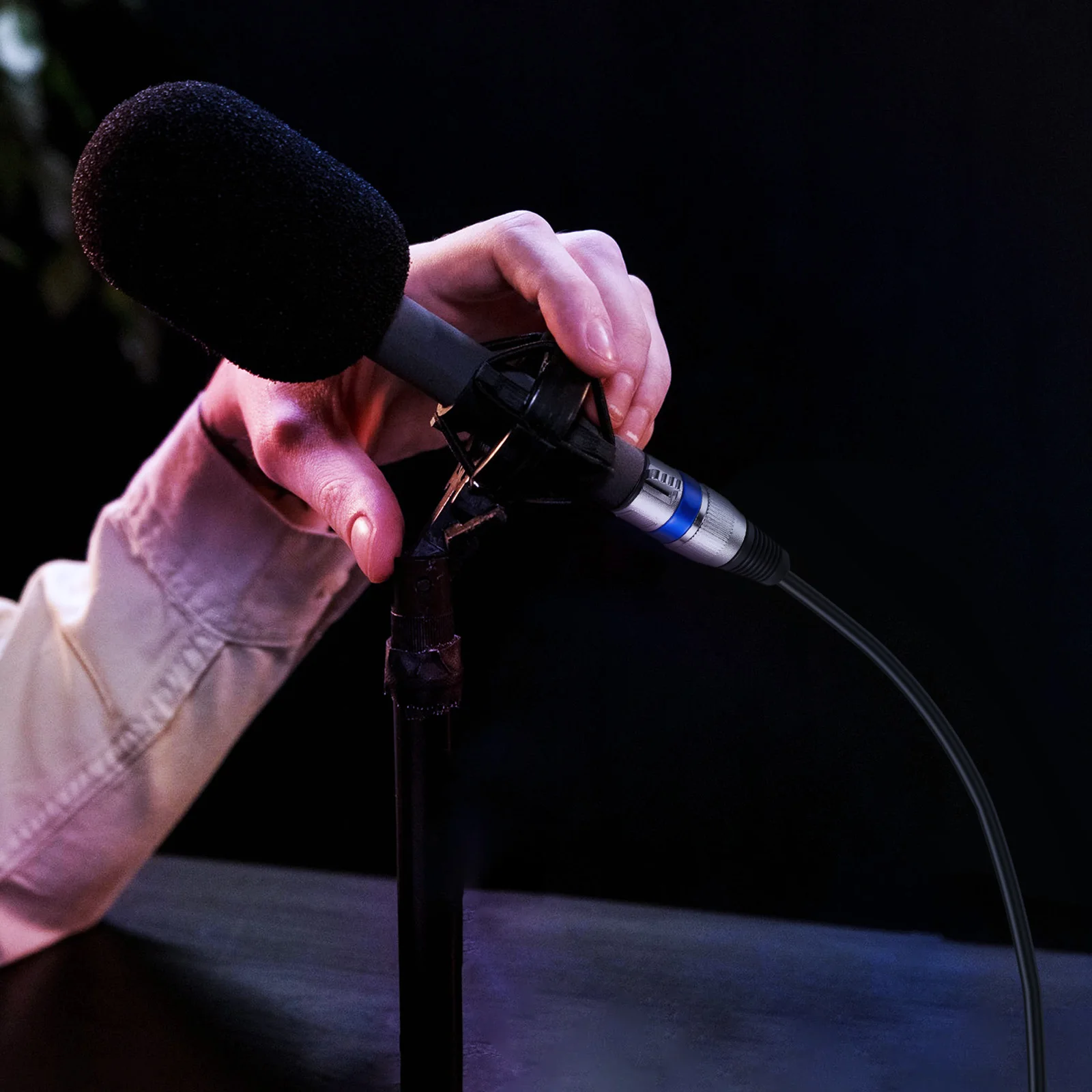 

6pcs Xlr Cables Male To Female Microphone Speaker Cables 3 Pin Balanced Audio Cords Dual Shielded Lines Durable Coating Color