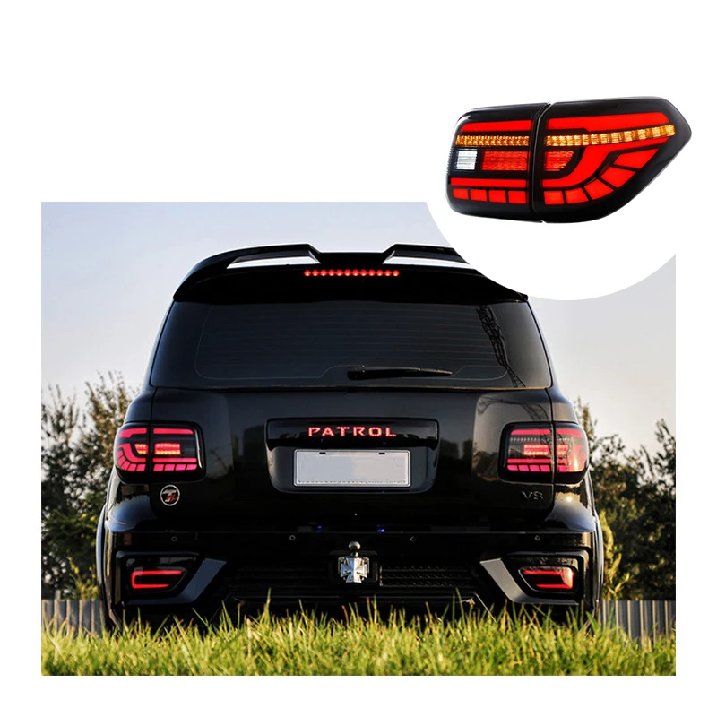 

Заводские светодиодные задние фонари Zhengwo для Nissan Patrol Y62 2008-2019, модифицированный задний фонарь, задний фонарь поворота, стоп-сигнал, задний фонарь