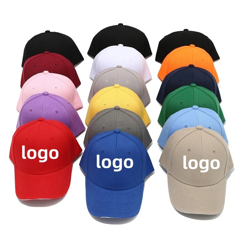 17 color custom logo printing 6 pieces of wool fine men and women casual solid color baseball cap outdoor travel fashion cap - Image 2
