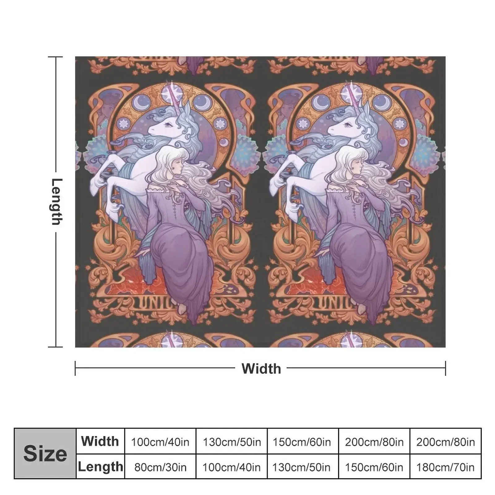 Lady Amalthea - The Last Unicorn Throw Blanket Luxury Thicken Summer Large halloween Blankets