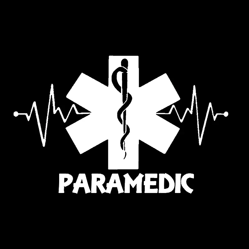 Car Stickers Paramedic Lifeline Vinyl Decals Car Motorcycle Rear Window Decorative Decals Waterproof To Cover Scratches,15cm