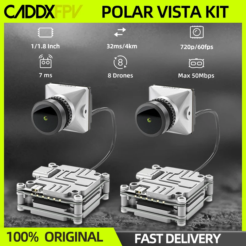 Caddx Polar Vista KIT HD Digital Image Transmission VTX With Starlight Camera 720p/60fps For FPV RC Racing Drone DJI Goggles