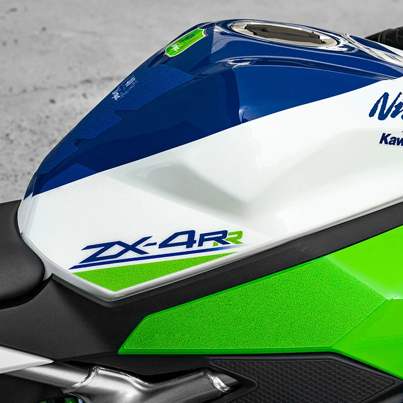 مجموعات ملصقات حماية خزان الوقود التذكارية ، إكسسوارات الدراجات النارية ، الغاز ، وسادة الوقود ، تجديد الديكور ، KAWASAKI ZX4R 4RR #3