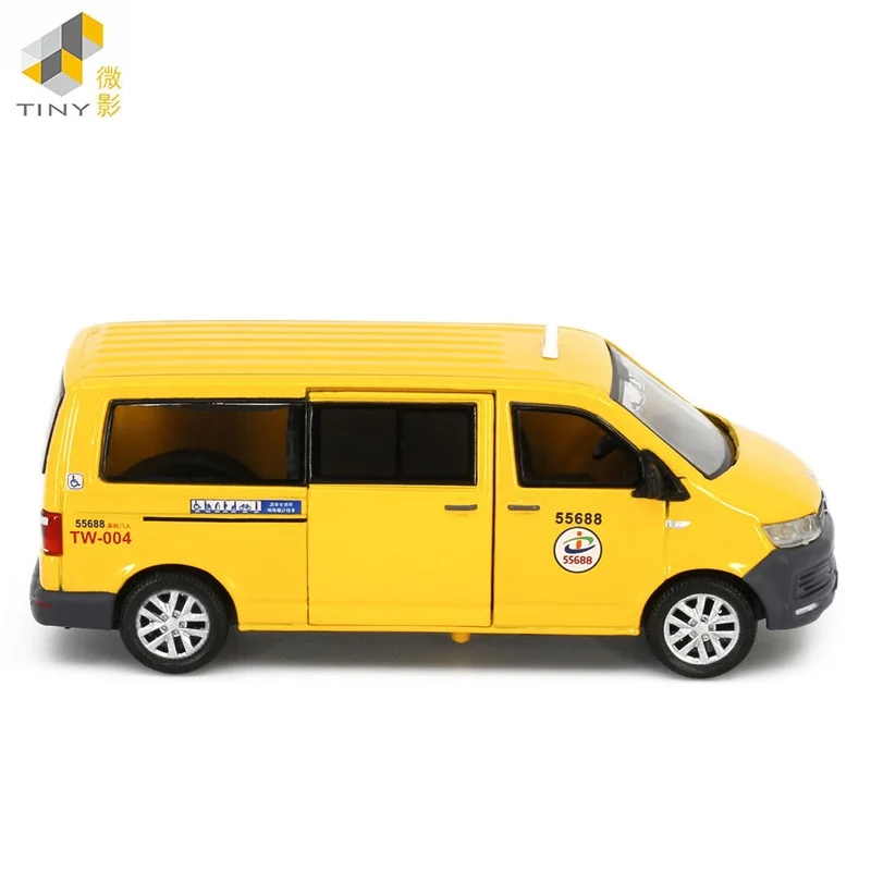 Tiny 1:64 T6 Transporter Taxi NO.28 Alloy Simulation Model Car