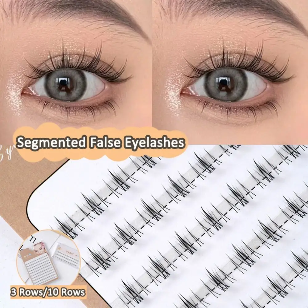 

Soft Dense Individual Cluster Eyelashes Long Lasting Makeup Segmented Eyelashes Bundles DIY Cosplay Fluffy False Eyelashes Women