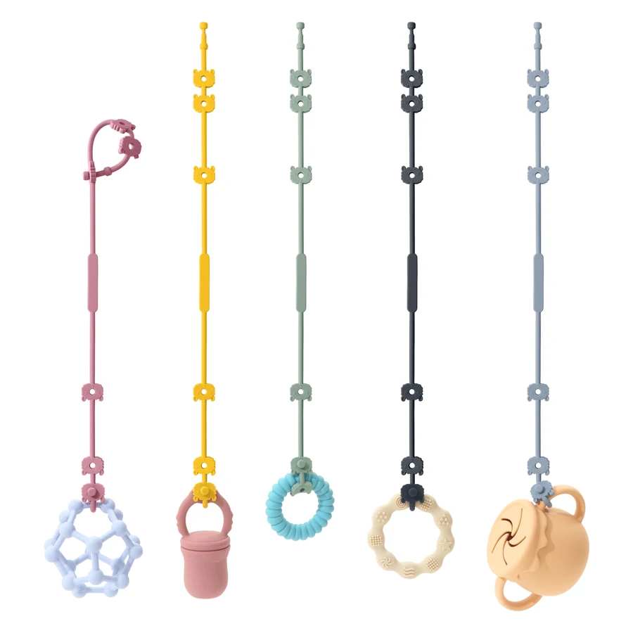 Mamaplan Silicone Baby Pacifier Chain Clips Holder Anti-drop Chain Cartoon Teething Clips Teether Toy Kid Soother Pacifier Strap