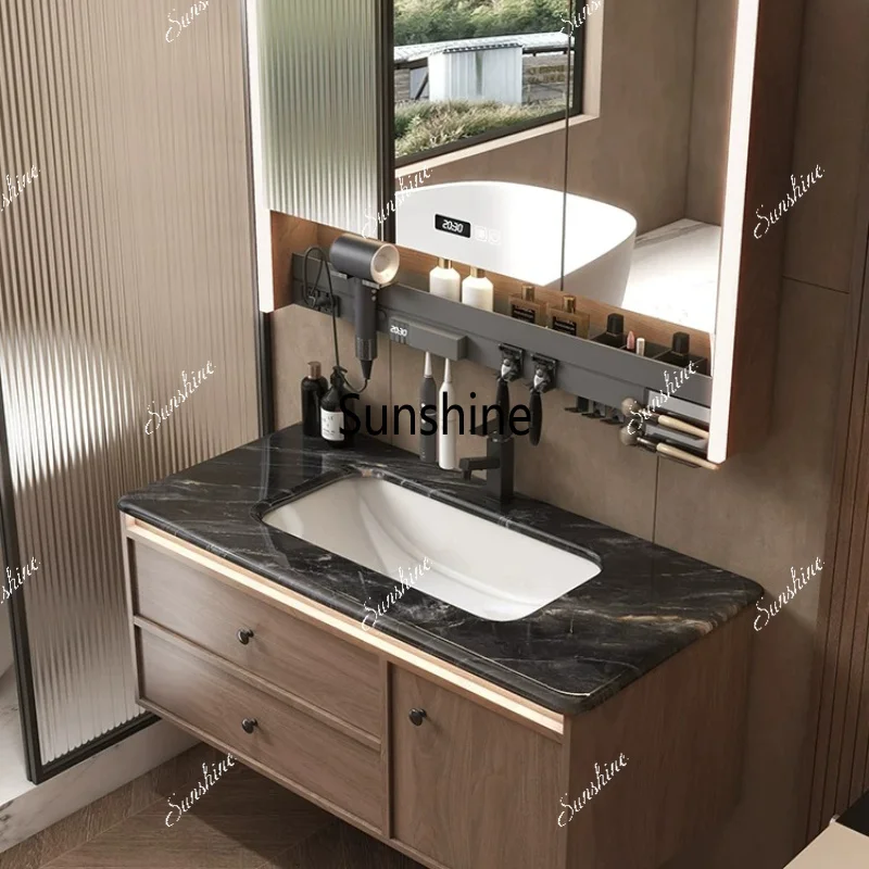 Medieval ceramic integrated bathroom washbasin combination