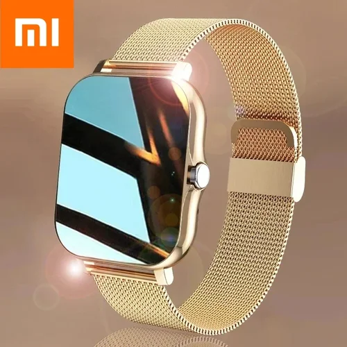 Reloj inteligente deportivo Xiaomi completamente táctil para hombres y mujeres, rastreador deportivo de ritmo cardíaco, llamada Bluetooth, reloj de pulsera GTS plus