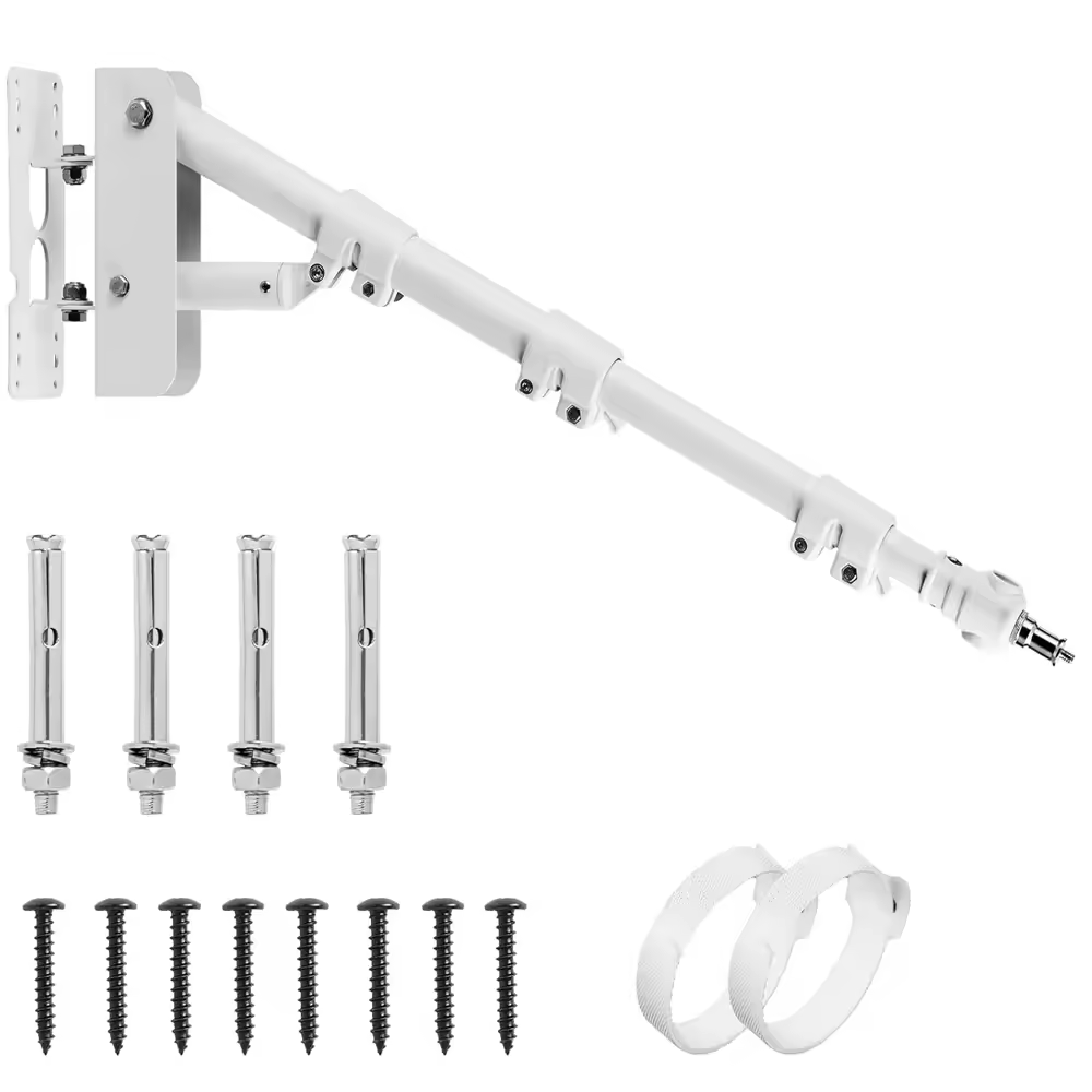 Selens White Wall Mount Light Stand Boom Arm Photo Studio Kits Wall Bracket Photography Accessories For Ring Light Live Stream