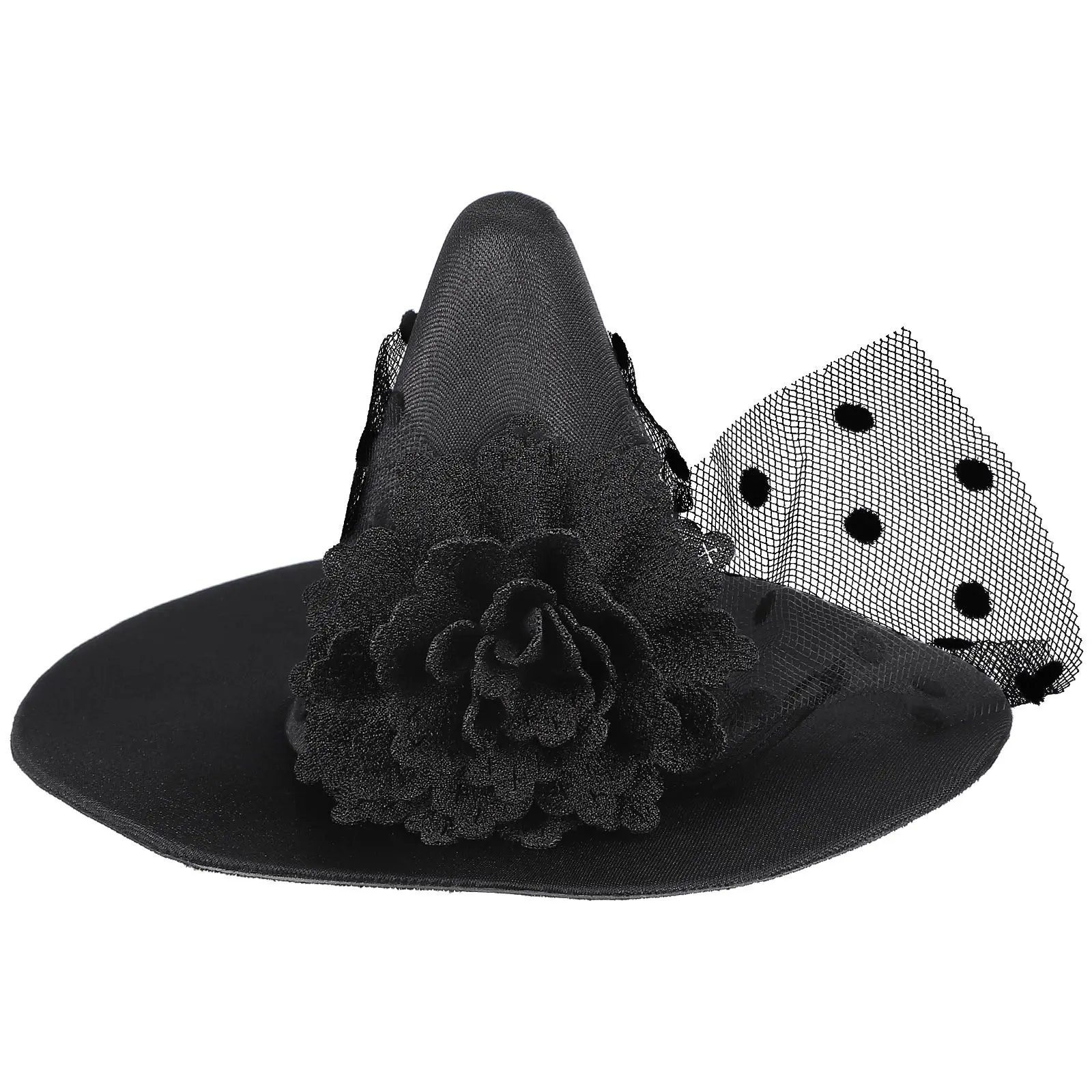 

Hat Costume Accessories Black Small Witches Hats for Baby Girls Women Halloween Headwear Lightweight Cloth Miniature