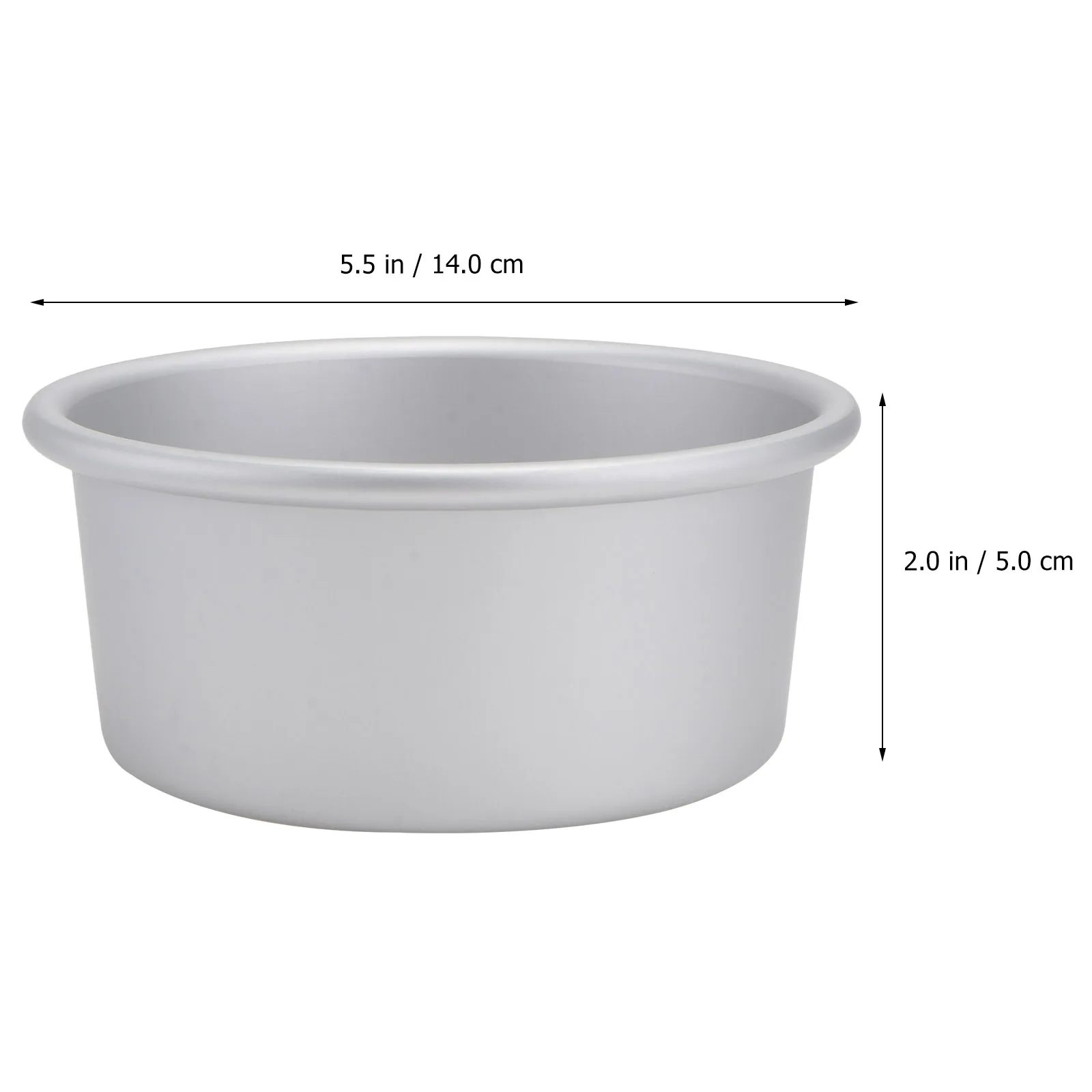

6 Inch Round Removable Bottom Anodized Aluminum Cake Pan Baking Mold For Layer Cheesecake Mousse Silver 16.8Cm Upper 14Cm Lower