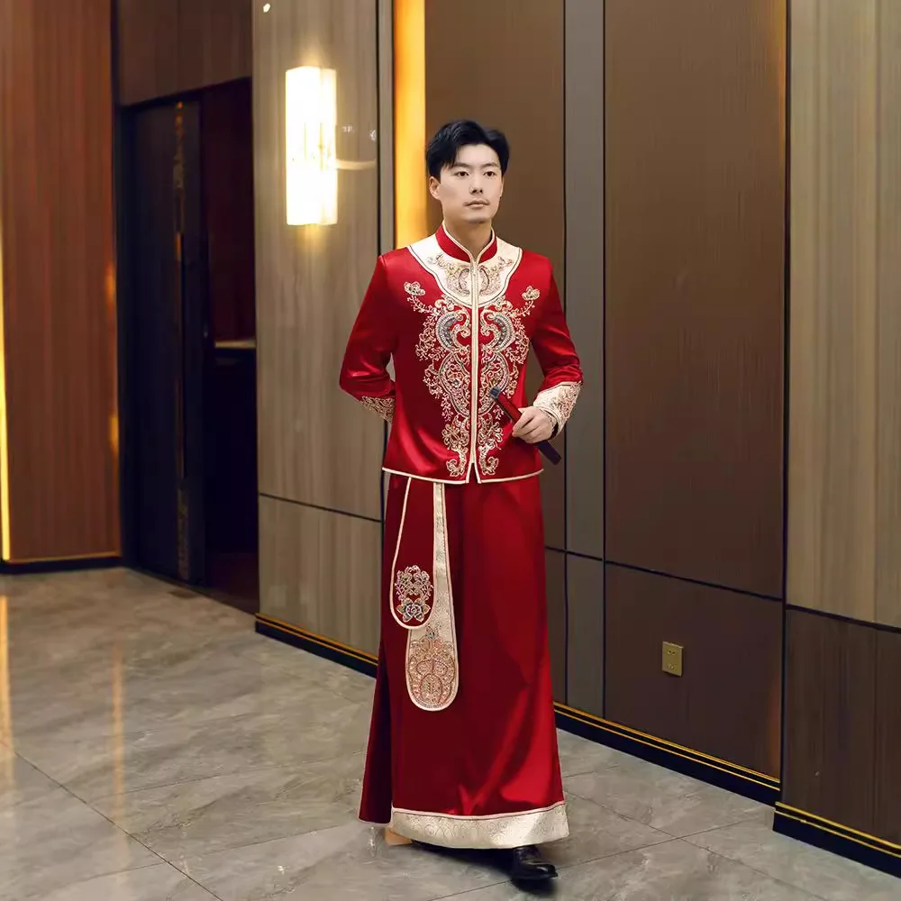 Xiuhe Suit Men's Chinese Groom Wedding Dress Spring Summer New 2024