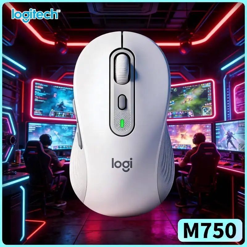 Silent M750 Office Mouse - 90% Noise Reduction, Soft Thumb Rest, 3-Device Switch, 20-Month Battery, Business Pick