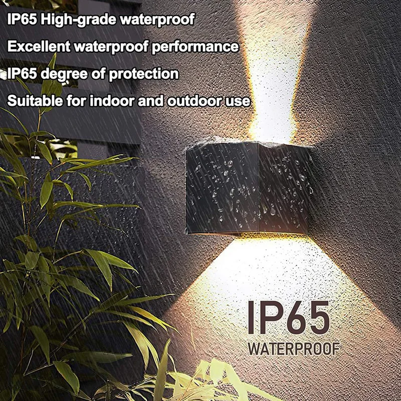 Up and Down LED Wall Lamp Waterproof IP65 Aluminium Interior Wall Light For Bedroom Living Room Corridor Indoor Outdoor Lighting