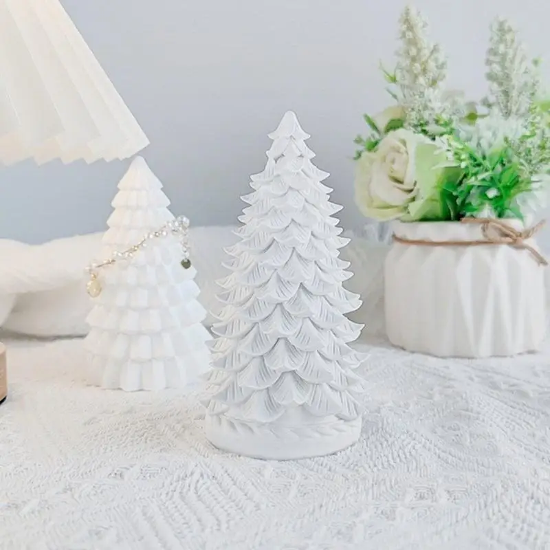 Delicate Christmas Tree Silicone Mold DIY Geometric Jewelry Holder Molds Soap Casting Mould Handmade Gift