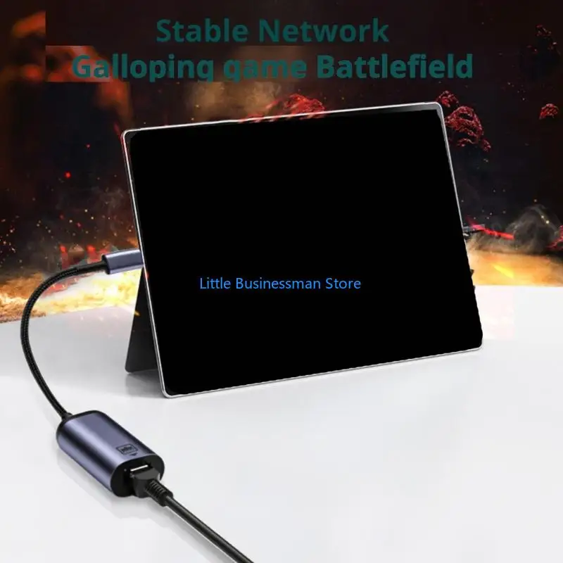 Typ-C-auf-RJ45-Ethernet-Adapter, USB-C-auf-RJ45, unterstützt Ethernet-Netzwerke M76A – Detail 8