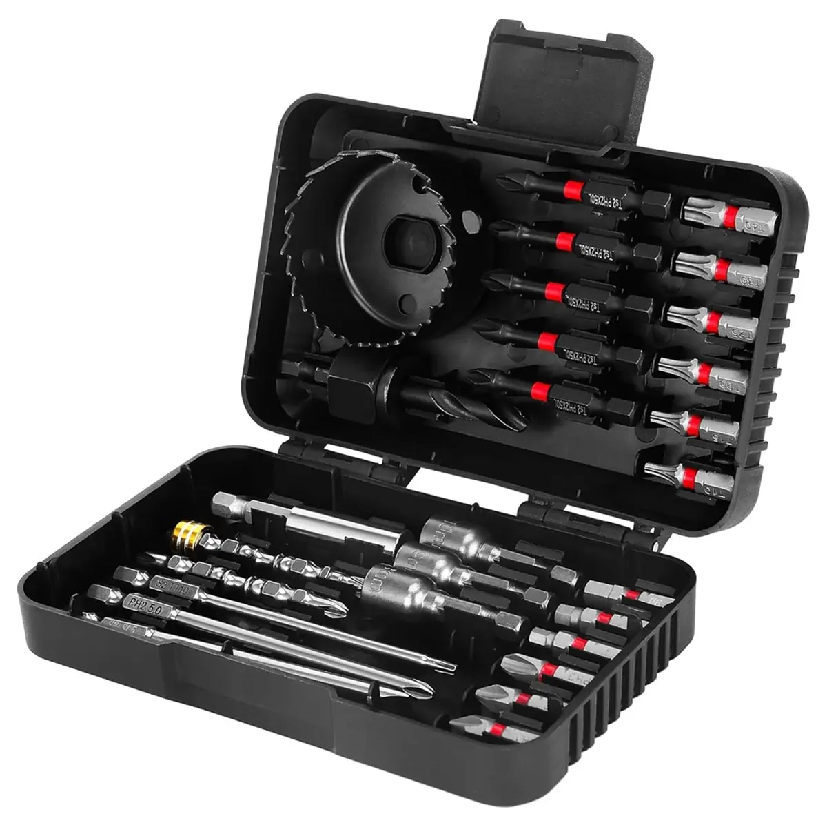 New Arrival@@ Fashion  Magnetic Nut Driver Set 27PCS, PH2 Impact Driver Bit Set, Deep Nut Drivers for Impact Drill,Extension Ro