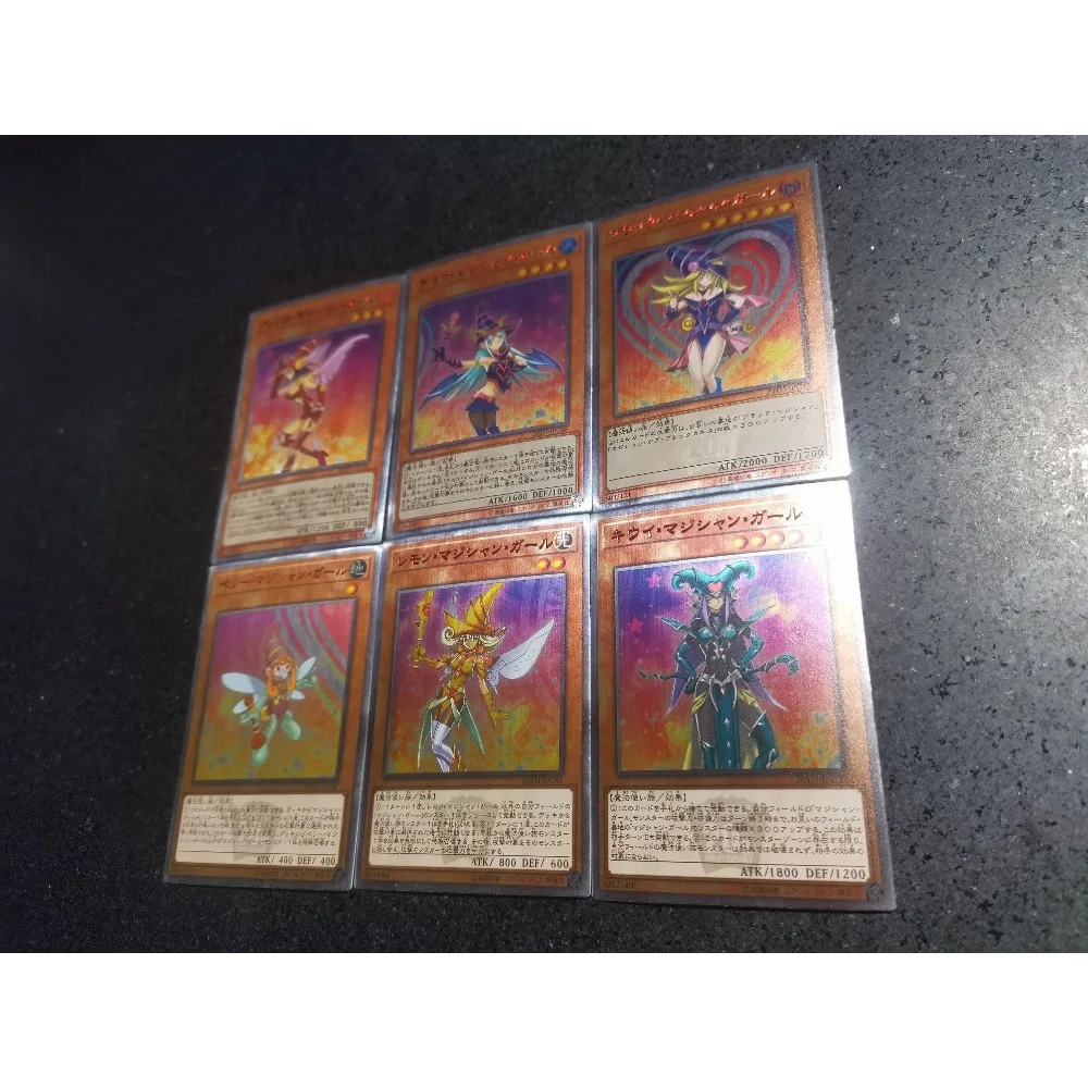 DIY Yu-Gi-Oh! Self Made Flash Card Dark Magician Girl Four Types of Flashes Anime Peripheral Game Collection Card Holiday Gift