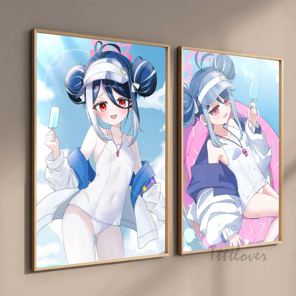 Nemugaki Fubuki Anime Girl Blue Archive Poster Stickers Art Wall Murals Decor Game Room Decor Gifts HD Painting