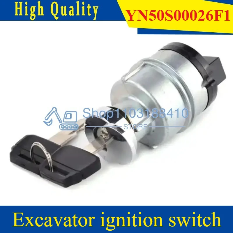 YN5000029F1 SK200-8 YN50S00026F1 Excavator Ignition Switch SK for Kobelco SK200-3 SK200-5 SK200-6 SK230-6 DIGGER SPARE PARTS