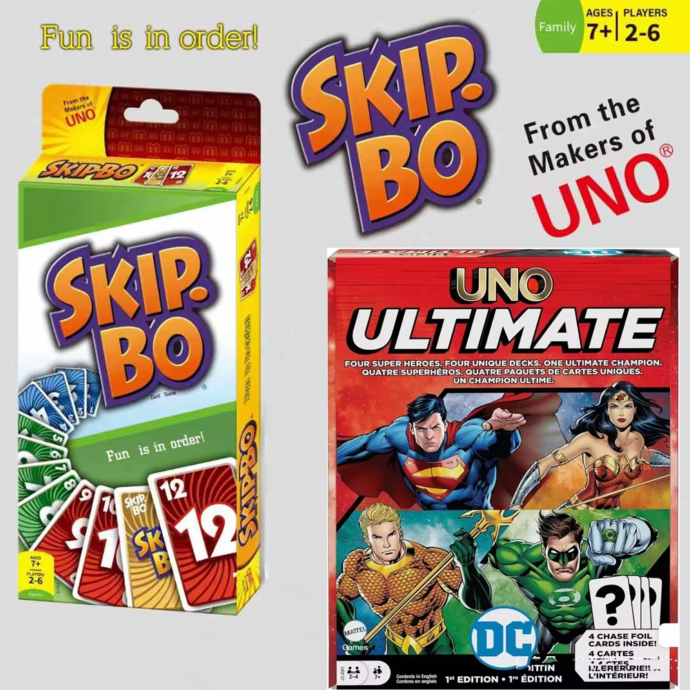 Uno No mercy Game Board Games UNO:SKIP BO Cards Table Family Party Entertainment UNO Games Card Toys Children Birthday Christmas