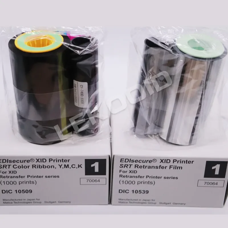 Matica XID8100 printer ribbon YMCK Colour Ribbon (1000 Prints) DIC10509 and Retransfer Film DIC10539