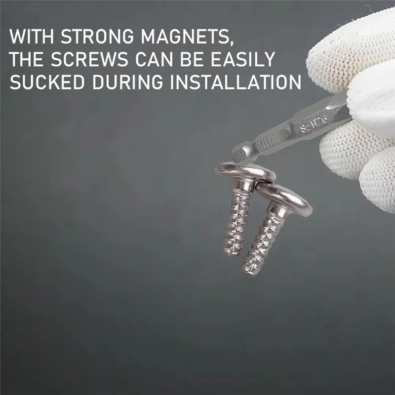 AT29-For 1/4" Hex Shank 75Mm Length Steel Star 6 Point Screw Driver Kit Tool Screwdriver Bit