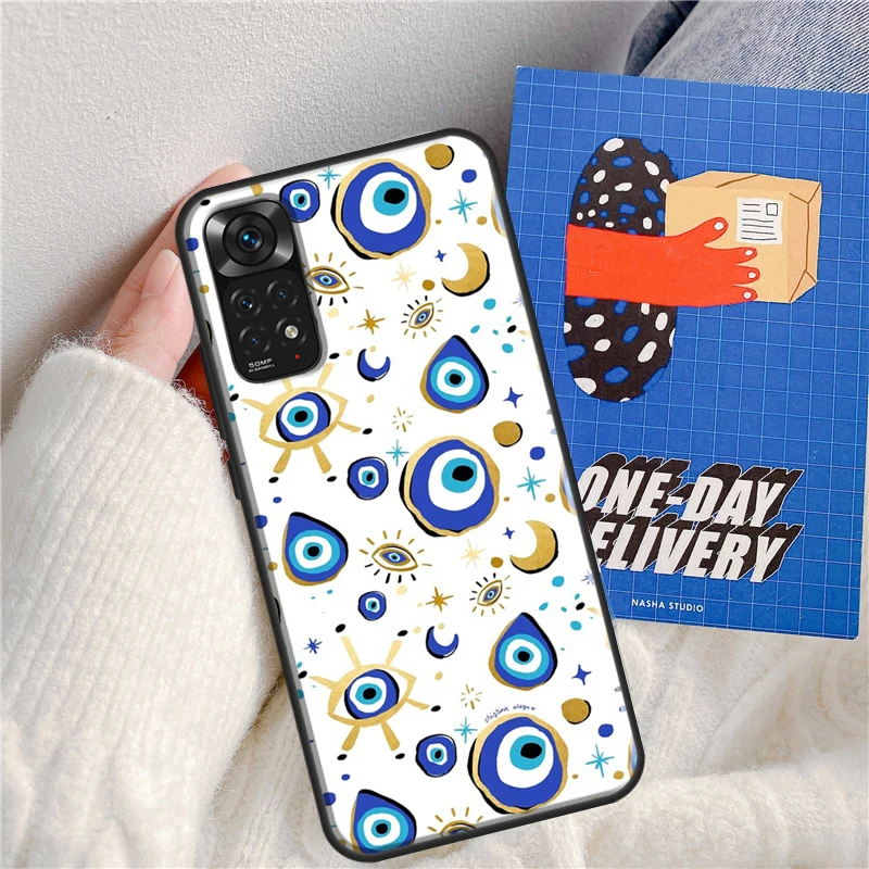 Evil Eye Case For Xiaomi Redmi Note 8 9 10 11 Pro 8T 9S 10S 11S Redmi K50 K40 Gaming 9A 9C 9T 10C